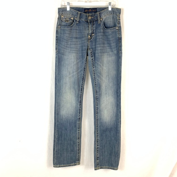 Seven7 Other - Seven7 Medium Wash Straight Leg Jeans 33" inseam